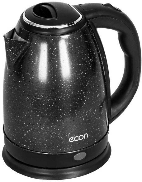 Чайник электрический Econ ECO-1891KE, 1500 Вт, нержавеющая сталь, 1.8 л, чёрный
