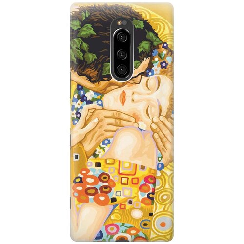 фото Cиликоновый чехол на sony xperia 1 / xz4 / сони иксперия 1 с принтом "поцелуй" gosso