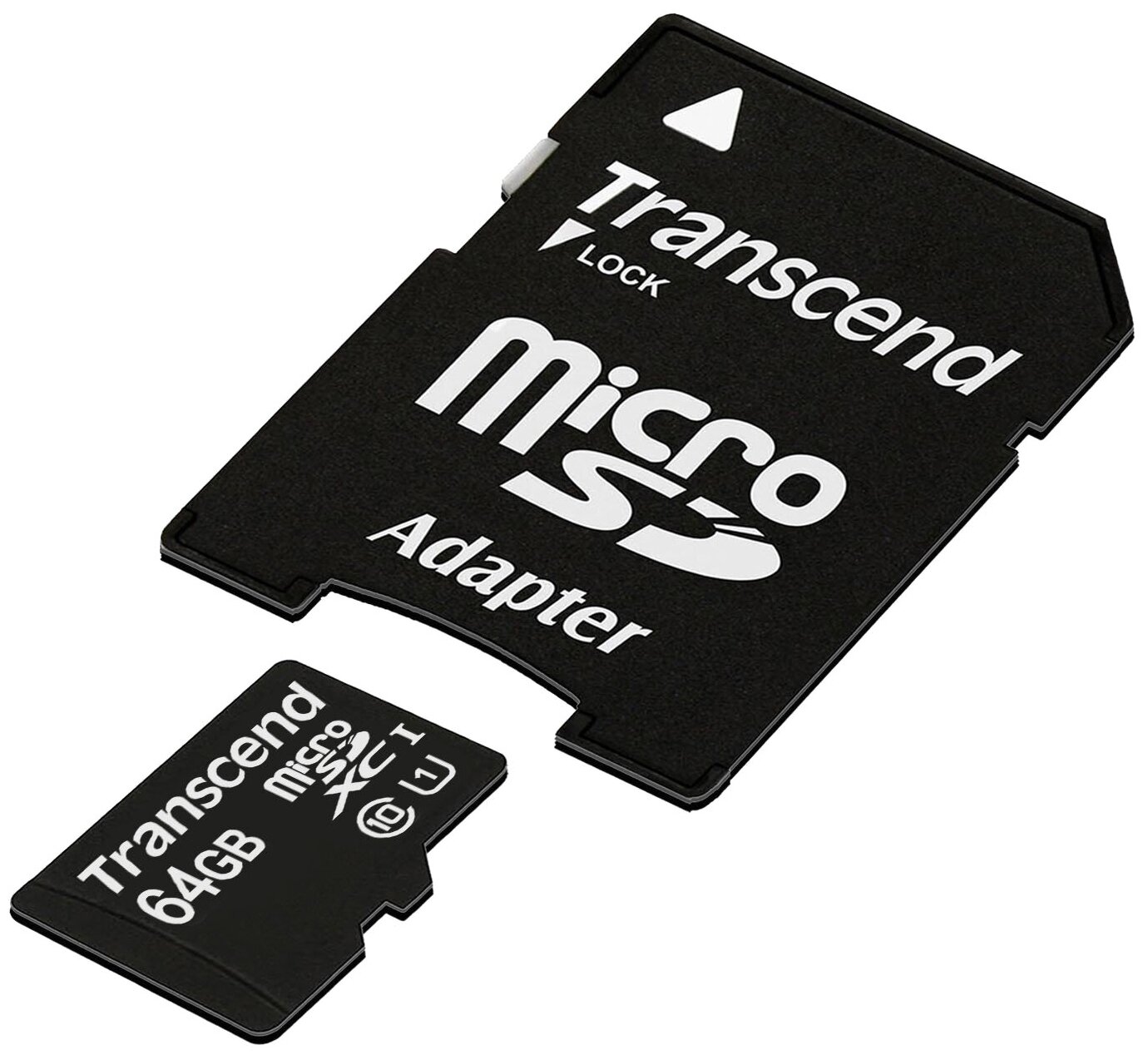 Карта памяти Transcend Premium microSDXC 64Gb UHS-I Cl10 +ад, TS64GUSDU1, 1 шт.