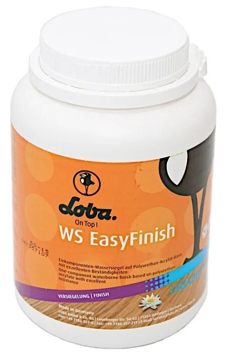 Паркетный лак Loba WS EasyFinish, (1.00л.) полуматовый