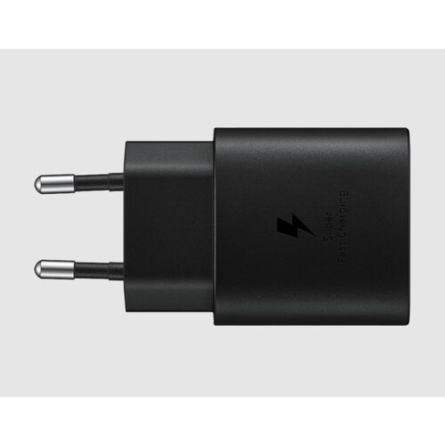сетевое зарядное устройство для samsung кабель usb type c 45 вт черный eu Samsung Сетевое зарядное устройство USB Type-C, адаптер для быстрой зарядки, 25 W, черный