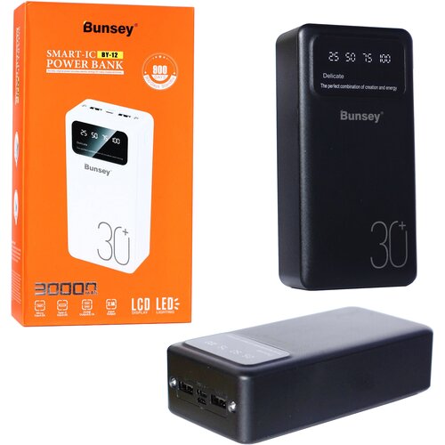 Power bank Bunsey BY-12 30000mAh Type-CMicroLED DisplayLED-фонарик 175000₽