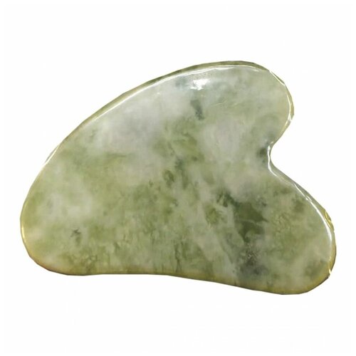 Nail Art Скребок Гуаша нефритовый сердце, 8 см, зелёный черный камень гуаша для массажа лица улучшает кровообращение уменьшает морщины ежедневно расслабляет ухаживает gua sha