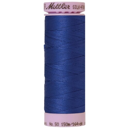 Нить для машинного квилтинга SILK-FINISH COTTON 50, 150 м 100% хлопок 1078 Fire Blue ( 9105-1078 )