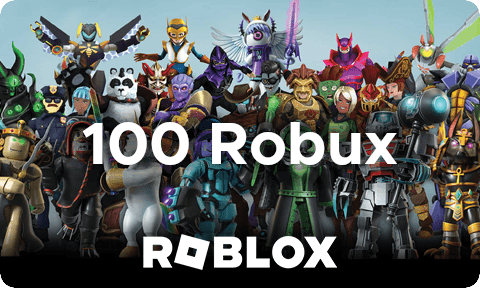 Игровая валюта платформы Roblox - 100 Robux / Пополнение счета Roblox на 100 Robux / Roblox Gift Card (Весь мир, Россия, Беларусь)