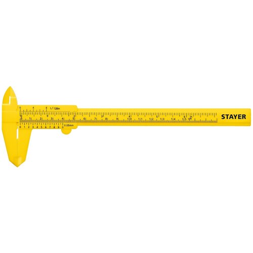 STAYER STANDARD штангенциркуль пластмассовый, 150 мм штангенциркуль stayer standard 150mm 3440 z01