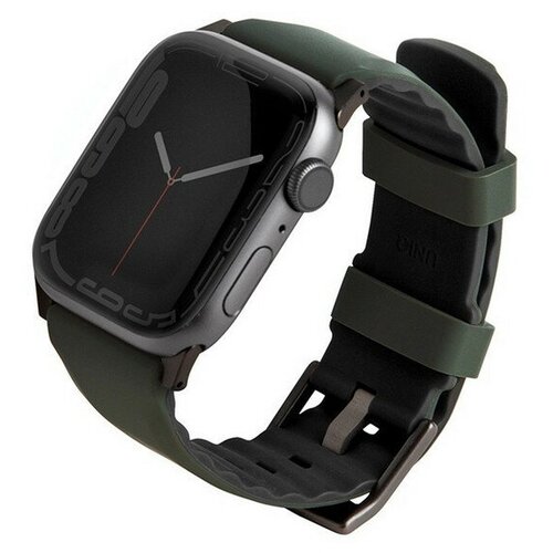 Ремешок Uniq Linus Airosoft silicone strap для Apple Watch 45/44/42 мм, зеленый (Green) (45MM-LINUSGRN)