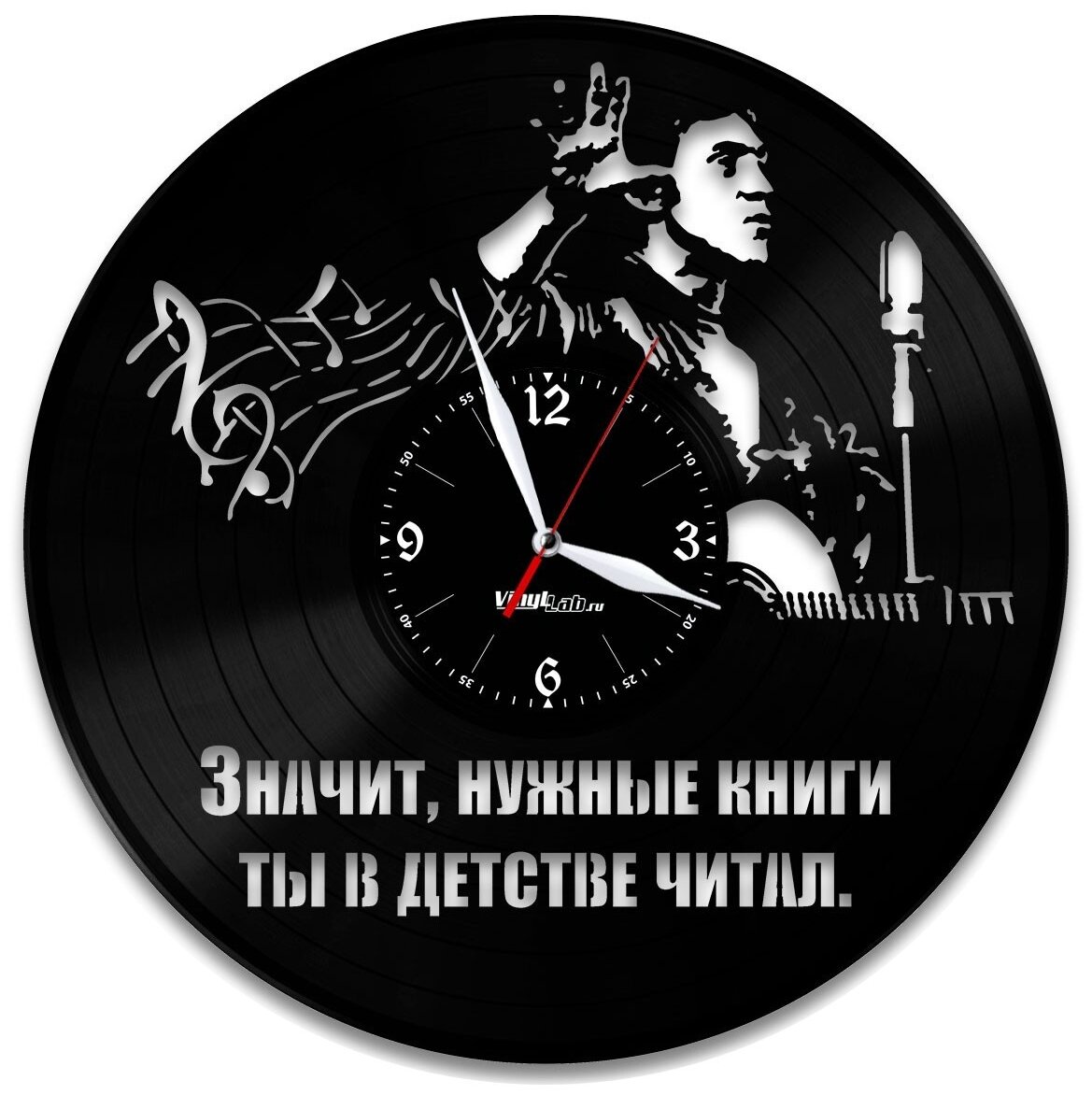 Часы из виниловой пластинки (c) VinylLab Высоцкий