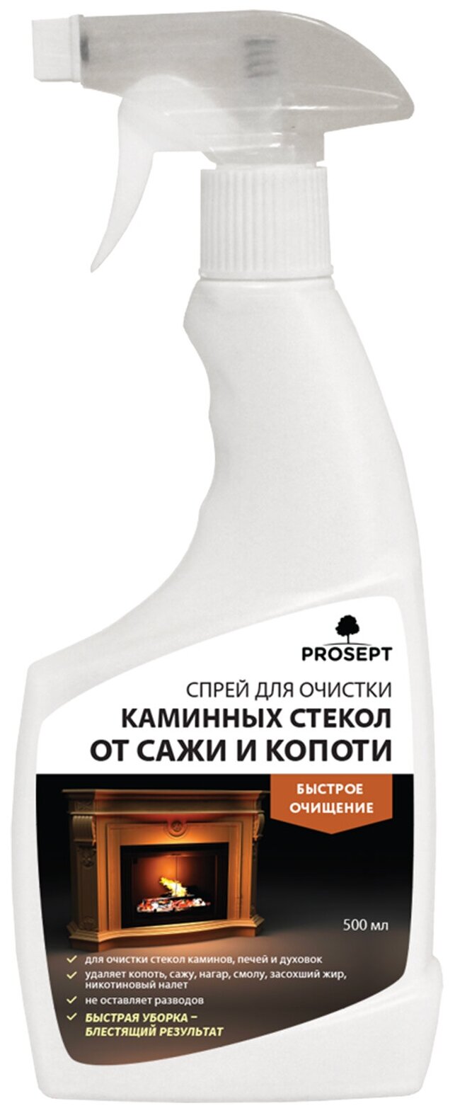 спрей для очистки каминных стекол от сажи и копоти prosept universal hard 0,5л 263-05 - фото №9