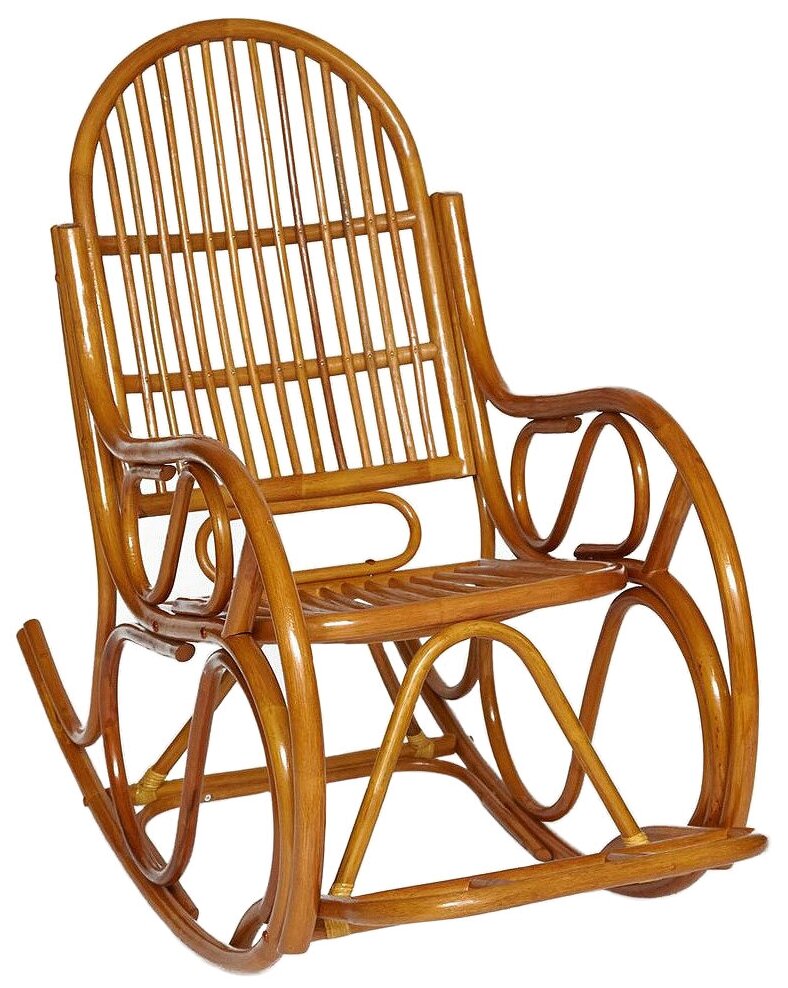 Кресло-качалка VIENNA (разборная) / без подушки /, ротанг top quality, 58x133x102 см, Cognac (коньяк)
