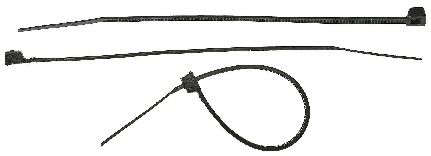 ЗУБР КС-Ч2 3.6 x 150 мм, нейлон РА66, кабельные стяжки черные, 50 шт, Профессионал (4-309037-36-150)