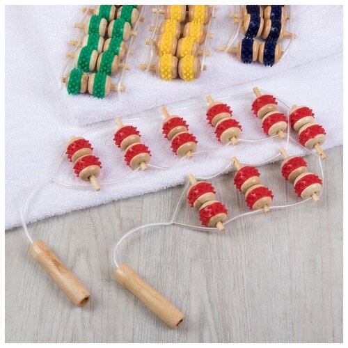 Массажёр-лента деревопластик для спины 9 звен 84753см шильд от 260993 484₽