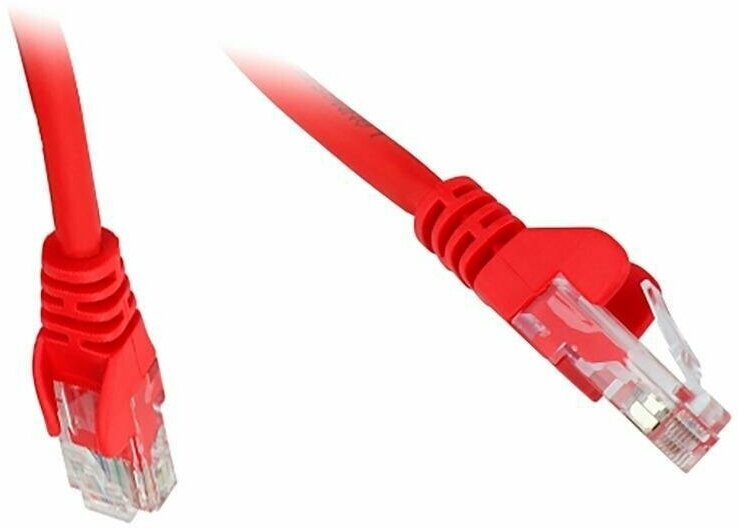 Патч-корд RJ45 - RJ45, 4 пары, UTP, категория 6, 2 м, красный, LSZH, LANMASTER LAN-PC45/U6-2.0-RD - фото №2