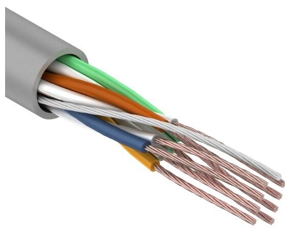 Кабель витая пара Rexant UTP 4PR, 24AWG, медь, CAT5e, многожильная жила, бухта 305 м