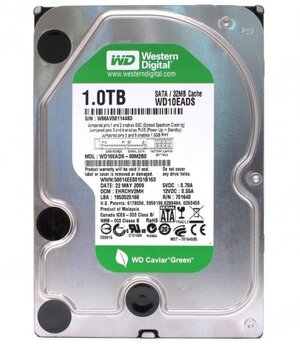 Жесткий диск Western Digital WD10EADS 1Tb IntelliPower SATAII 3.5" HDD