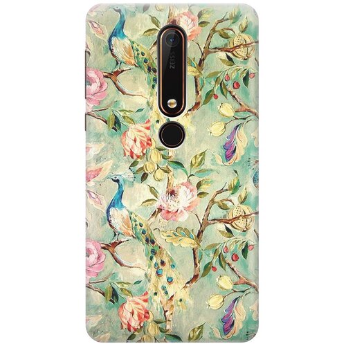 фото Cиликоновый чехол на nokia 6 / нокиа 6 с принтом "винтажный цветочный паттерн" gosso