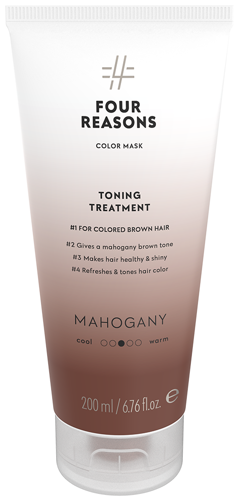 Four Reasons Тонирующая маска для поддержания цвета окрашенных волос Toning Treatment Mahogany, 350 г, 200 мл