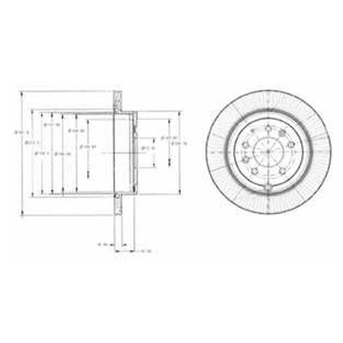 фото Тормозной диск delphi bg4336 для mazda cx-7