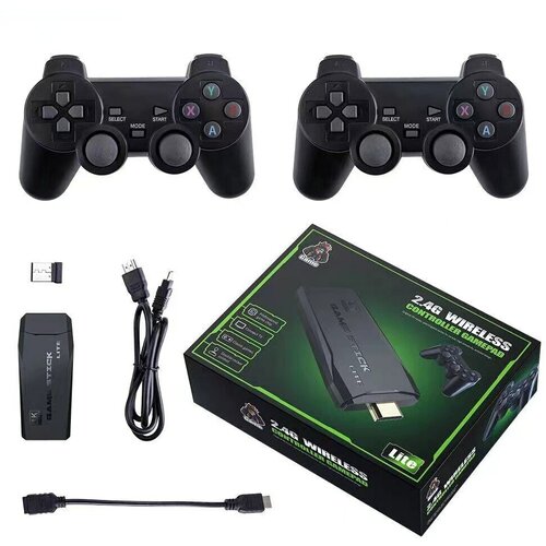 Игровая приставка Game Stick Lite 64 GB, 4K 10000+ Ретро Игр на Русском и Английском языке для телевизора