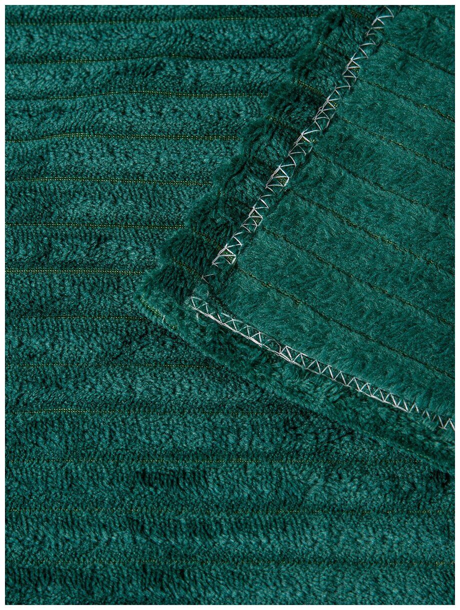 Плед (180х200 см, зеленый) Hans&Helma микрофибра гипоаллергенный плюш одеяло теплый домой на дачу отдых