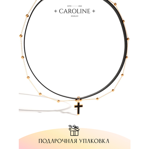 Чокер Caroline Jewelry, длина 30 см, золотой чокер caroline jewelry длина 31 см золотой