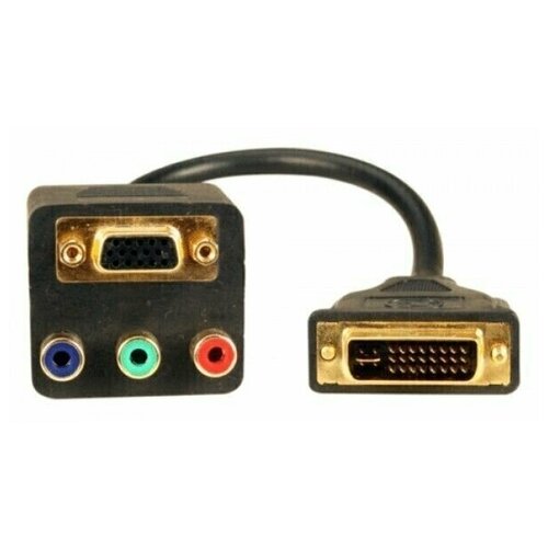 Переходник 1 DVI (24+5) M to VGA 15pin F + 3RGB