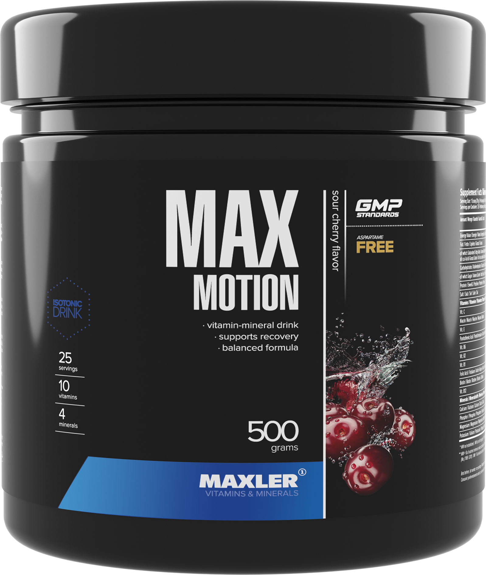 Витаминно-минеральный комплекс Maxler Max Motion - Вишня, 500г - Сбалансированная формула - 20 порций