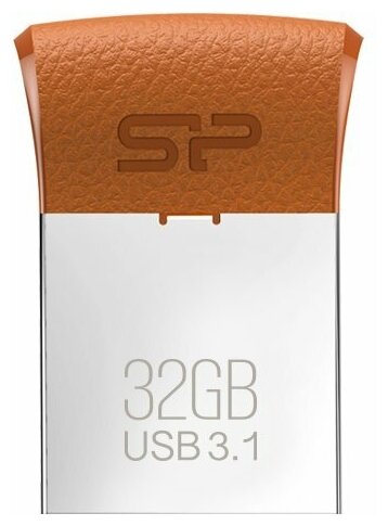 Флешка USB SILICON POWER J35 32Гб, USB3.1, серебристый и коричневый [sp032gbuf3j35v1e] - фото №1