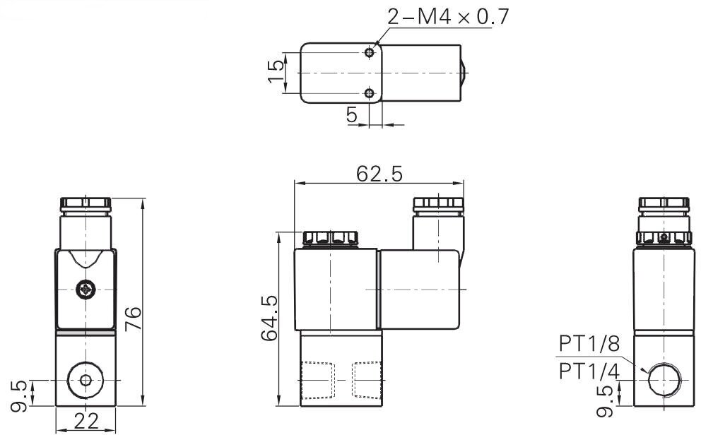 Пневмоклапан 2v025-08 AC220V