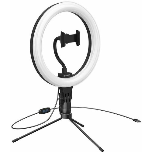 Кольцевая светодиодная лампа с подставкой Baseus Live Stream Holder-table Stand 10-inch Light Ring Black CRZB10-A01 175000₽