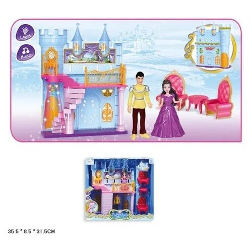 фото Дом для кукол, с мебелью и фигурками ss040b в кор. princess castle