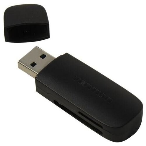 Vention Кардридер на 2 порта (SD+TF) USB 3.0, устройство для чтения карт памяти, арт. CLGB0