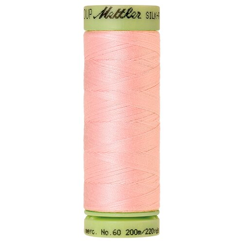 Нить для машинного квилтинга SILK-FINISH COTTON 60, 200 м 100% хлопок 0085 Parfait Pink ( 9240-0085 ) bathrobe 100% cotton pink