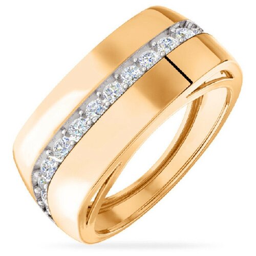 фото Кольцо sanis, красное золото, 585 проба, фианит, размер 20, красный, золотой санис