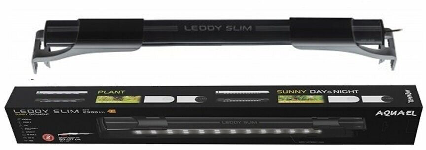 Светильник Aquael LEDDY SLIM SUNNY DAY & NIGHT 2.0; 32 W (80-107 см.) черный