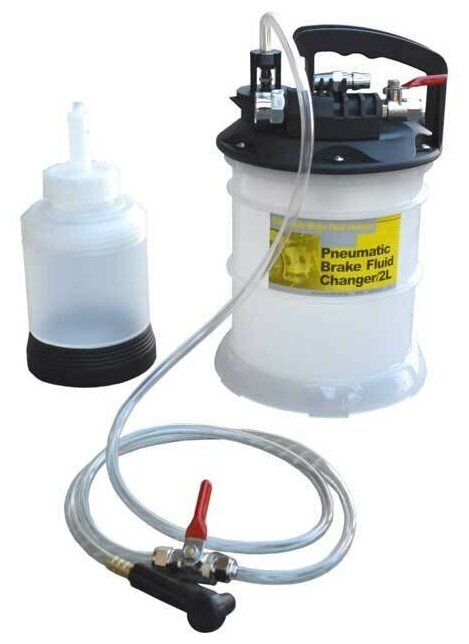 WIEDERKRAFT Пневматическая установка для замены тормозной жидкости пластиковая емкость 2л раб. давл. 6 бар разъем 1/4 WDK-65217