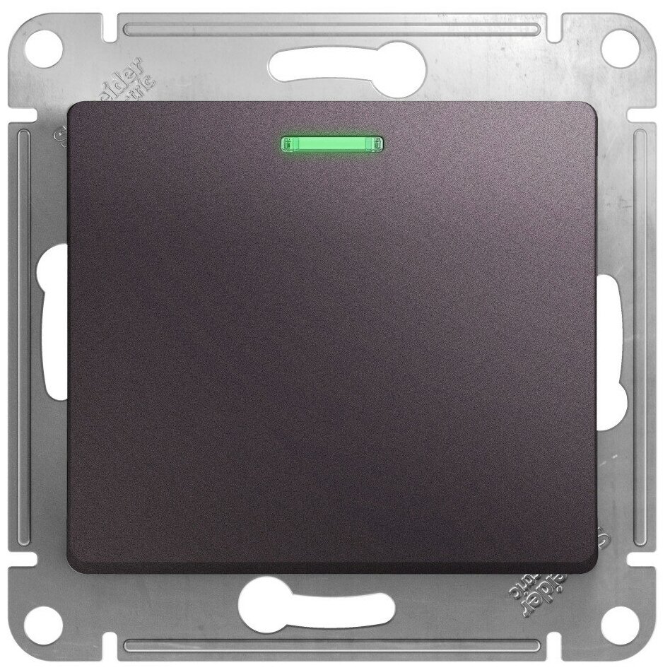 GLOSSA 1-клавишный выключатель с подсветкой, сх.1а,10AX, механизм, сиреневый туман, SCHNEIDER ELECTRIC GSL001413 (1 шт.)