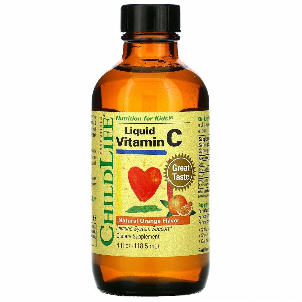 Liquid Vitamin C фл., 118 мл, 270 г, апельсин