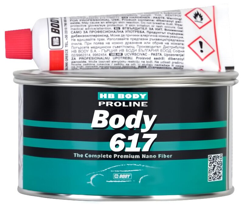 Шпатлевка HB BODY 617 NANO FIBER POLYESTER FILLER (1,8кг)