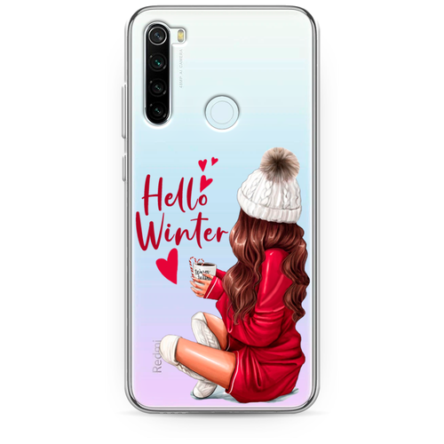 Силиконовый чехол на Xiaomi Redmi Note 8T / Сяоми Редми Нот 8Т Hello winter, прозрачный