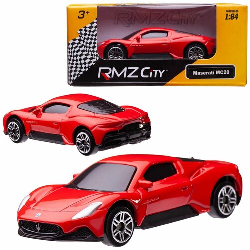 Машина металлическая RMZ City 1:64 Maserati MC 2020, без механизмов, красный цвет