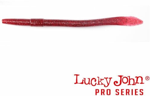 Силиконовая приманка мягкая съедобная Lucky John Pro Series Wacky Worm Fat 5.7" 14.50 см S25 6 шт.