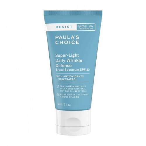 Paulas Choice Крем с SPF 30, антиоксидантами и тональным эффектом Resist Super-Light Daily Wrinkle Defense SPF 30, 60мл