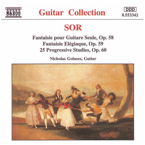 Sor - 25 Progressive Studies Op.60 / Fantaisie Elegiaque Op.58- Naxos CD Deu (Компакт-диск 1шт) гитарная классика chopin ballade impromtu ignaz friedman naxos cd deu компакт диск 1шт