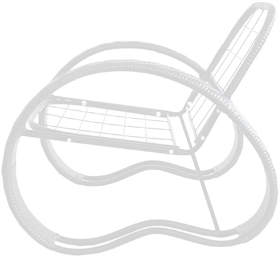 Кресло садовое M-Group фасоль с ротангом белое, серая подушка - фотография № 5
