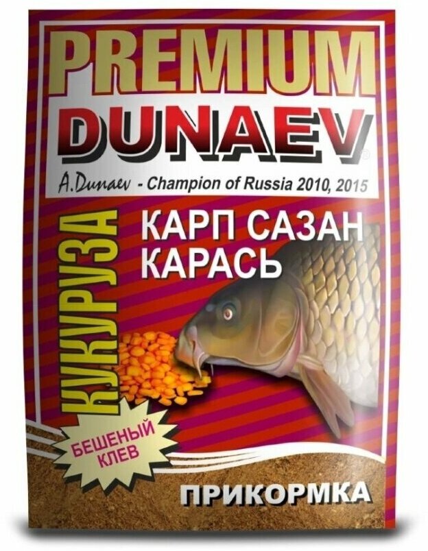 Дунаев Прикормка "Dunaev-Premium" 1 кг Карп-Сазан Крупная фракция