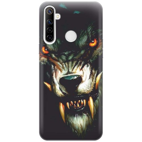 фото Cиликоновый чехол на realme 5 / 6i / c3 / рилми 5 / 6 ай / с3 с принтом "злой оборотень" gosso