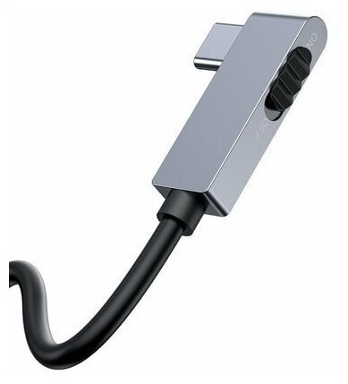 USB-Хаб Baseus Bend Angle No.7 Multifunctional Type-C HUB Converter (Upgrade) Space Gray (CAHUB-CWJ0G)