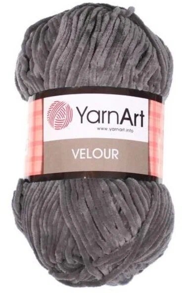 Пряжа YarnArt Velour серый (858), 100%микрополиэстер, 170м, 100г, 2шт