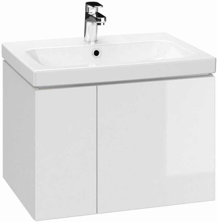 Комплект мебели для ванной Cersanit Colour подвесная тумба, белая, 60 см . - фотография № 1
